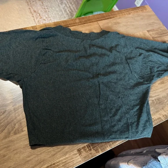 Handmade lost heaven clothing bamboo Green crop Top - Picture 2 of 2